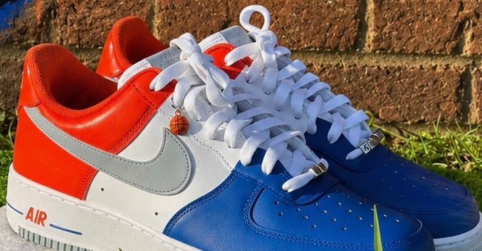 NY Knicks inspired custom Nike Air Force 1 sneaker